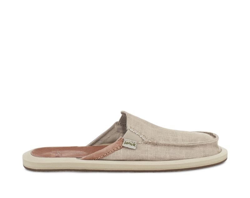 Sanuk Womens You Got My Back Hemp Slipper Beige Shoes | HJBKSC719